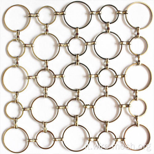 mesh anello metallico decorativo di interior design